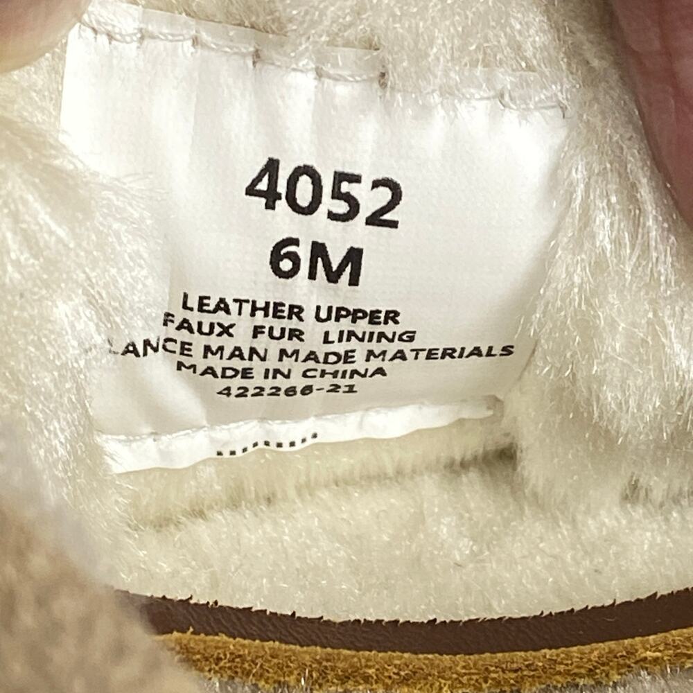 Minnetonka 4052 Suede Leather Slippers Faux Fur Lining Size 6 - Picture 6 of 8